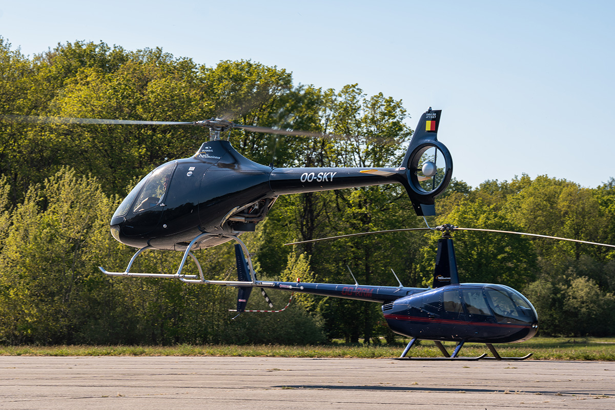 Initiatievlucht helikopter proefles Heli Business Wevelgem